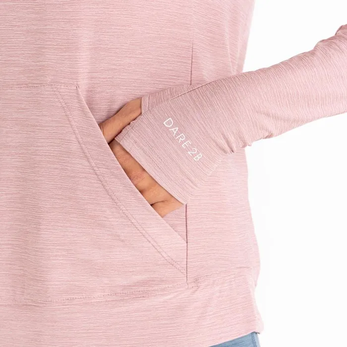 Dare 2b Sprint City Lightweight Hoodie Dusky Rose Marl Women Hoodies and Sweatshirts