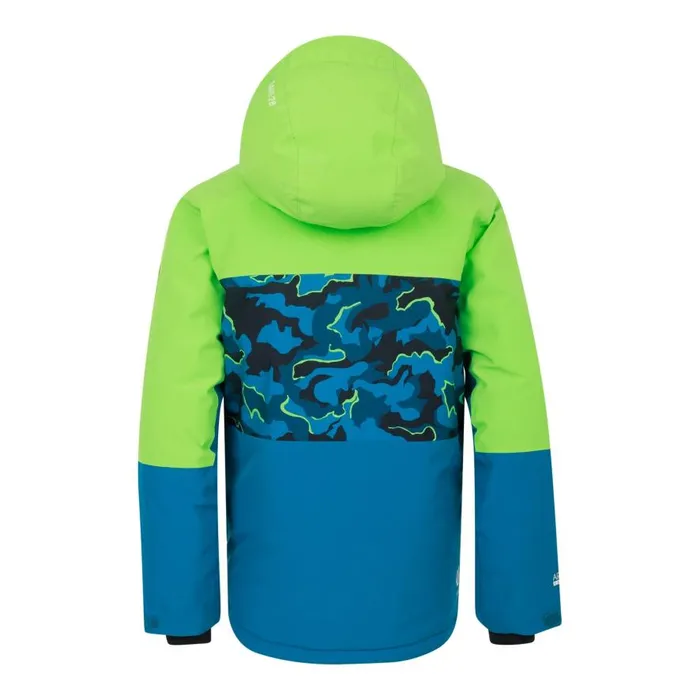Dare 2b Traverse II Ski Jacket Green Blue Camo Print Kids Ski Jackets