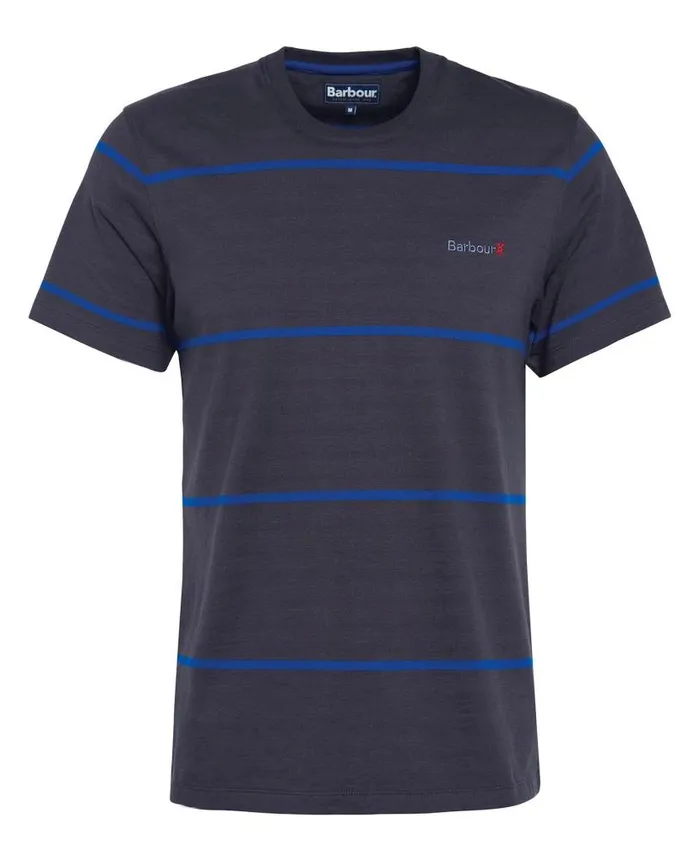 Dart Striped TShirt Carbon Black Men Barbour TShirts