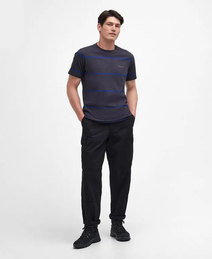 Dart Striped TShirt Carbon Black Men Barbour TShirts