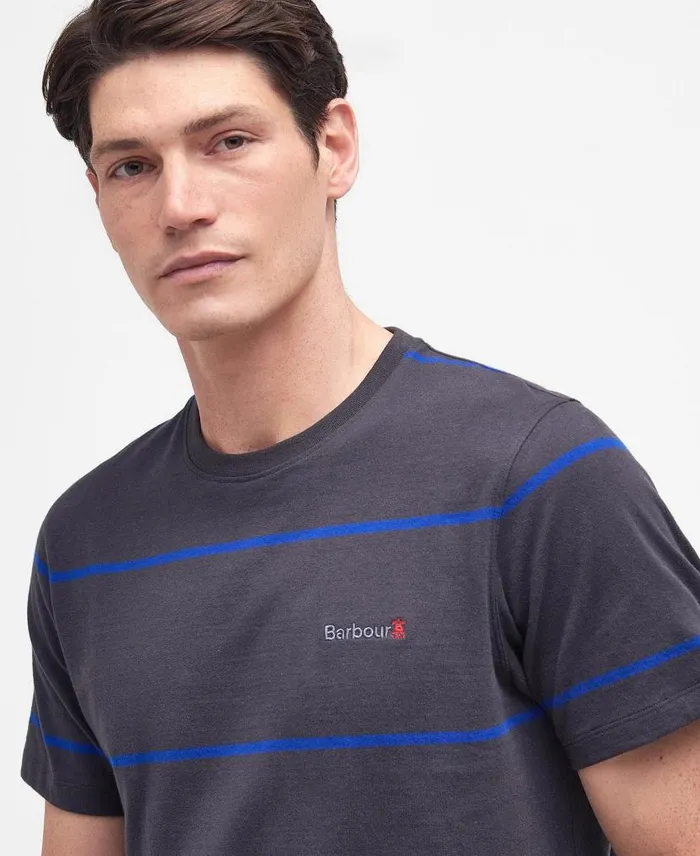 Dart Striped TShirt Carbon Black Men Barbour TShirts