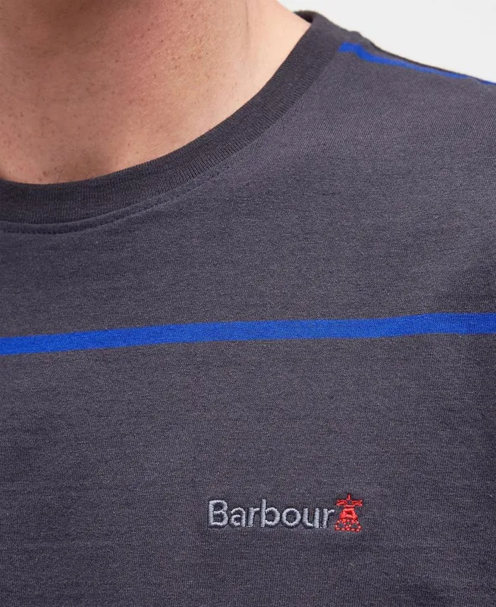 Dart Striped TShirt Carbon Black Men Barbour TShirts