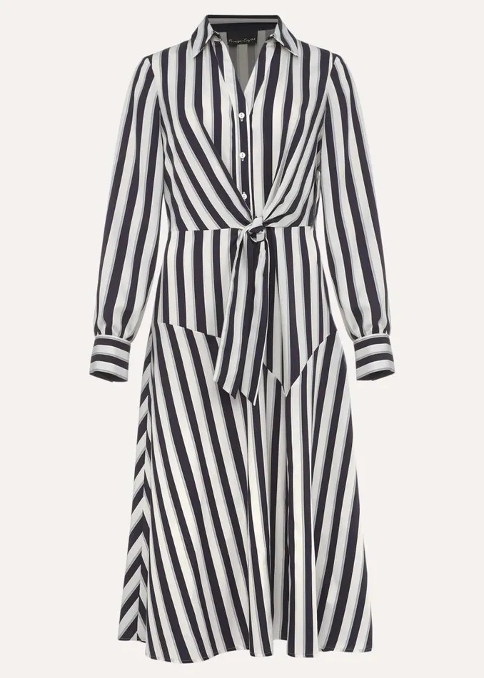Dasha Stripe Dress Navyivory Women Phase Eight Dresses