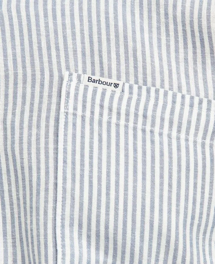 Deerpark Tailored ShortSleeved Shirt Olive Men Barbour Shirts