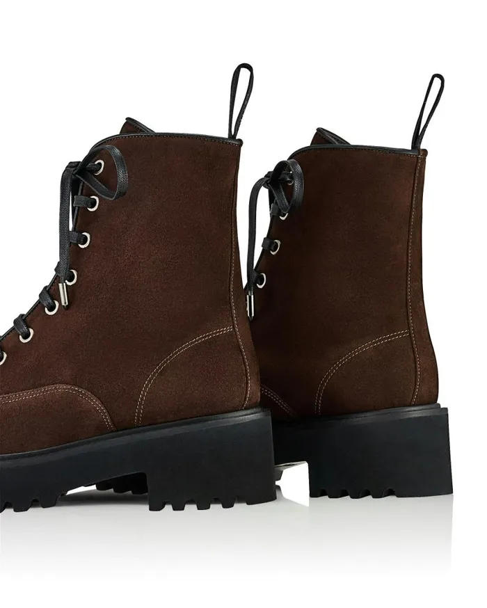 Desert Bootie Flat Brown Women Aquazzura Booties Desert Bootie Flat Brown Women Aquazzura Booties