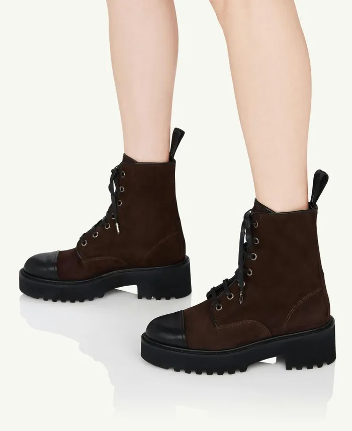 Desert Bootie Flat Brown Women Aquazzura Booties Desert Bootie Flat Brown Women Aquazzura Booties