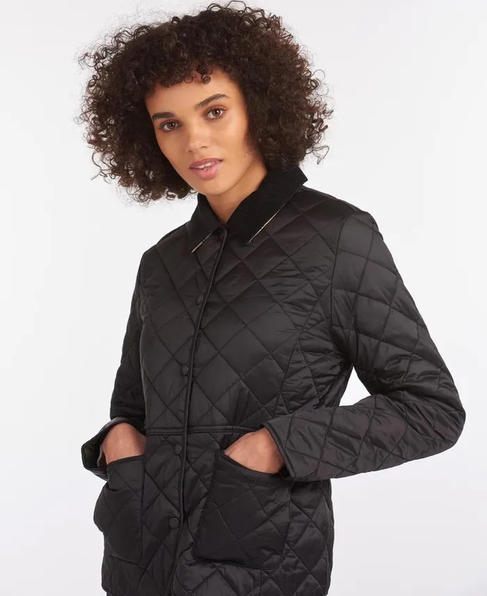Deveron Quilted Jacket Blackolive Women Barbour Quilted Jackets