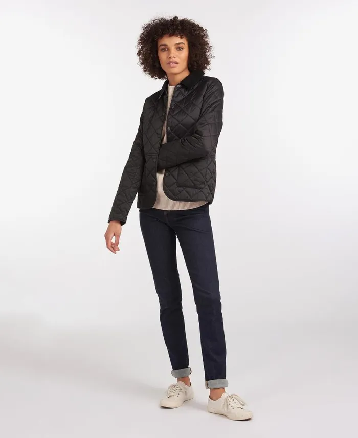Deveron Quilted Jacket Blackolive Women Barbour Quilted Jackets