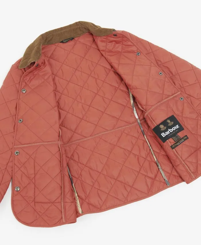 Deveron Quilted Jacket Navypale Pink Women Barbour Quilted Jackets