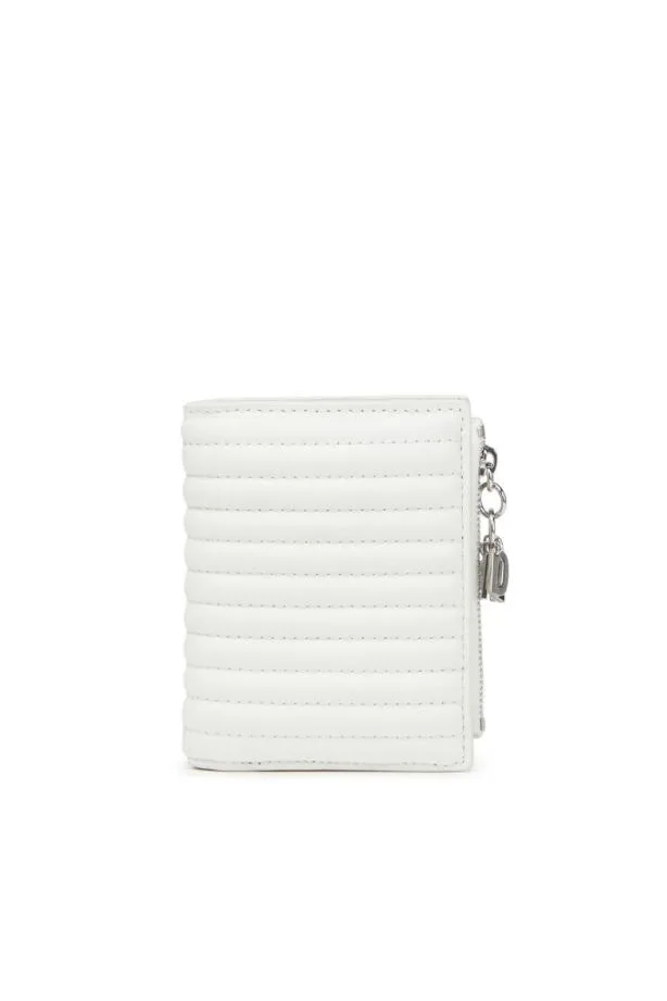Diesel Bifold Zip White Women Wallets