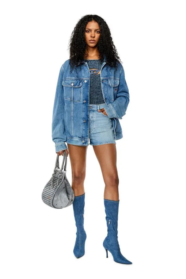 Diesel Dger Light Blue Women Pants and Shorts