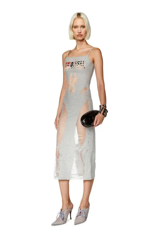 Diesel Dhoperdevo Light Grey Women Dresses