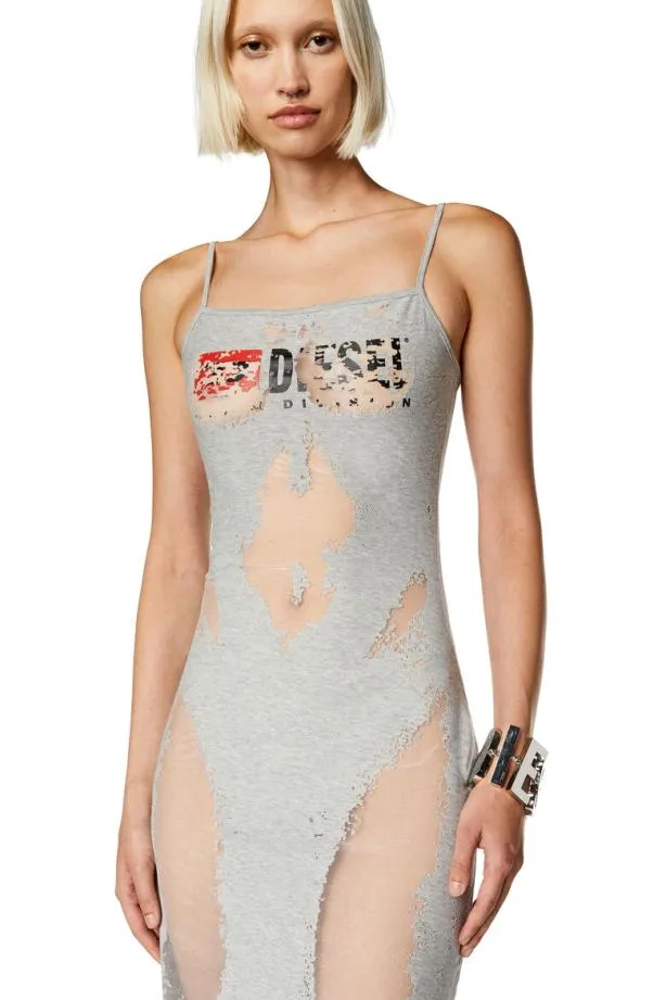 Diesel Dhoperdevo Light Grey Women Dresses