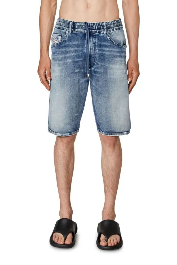 Diesel Dkrooleyshort Jogg Light Blue Men Pants and Shorts