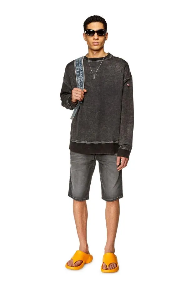 Diesel Dkrooshort Joggjeans Black Men Pants and Shorts