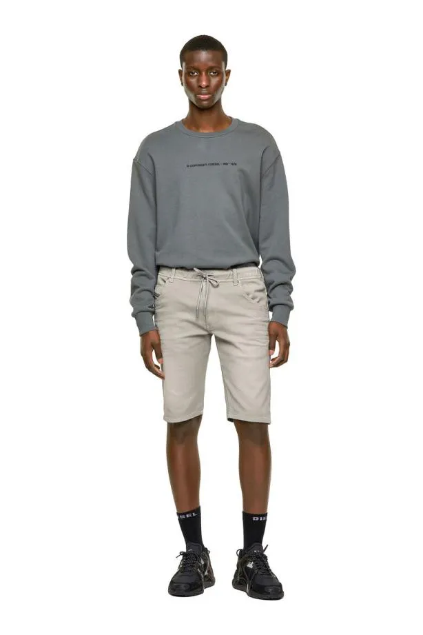 Diesel Dkrooshort Joggjeans Grey Men Pants and Shorts