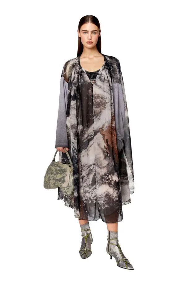Diesel Dlav Black Women Dresses