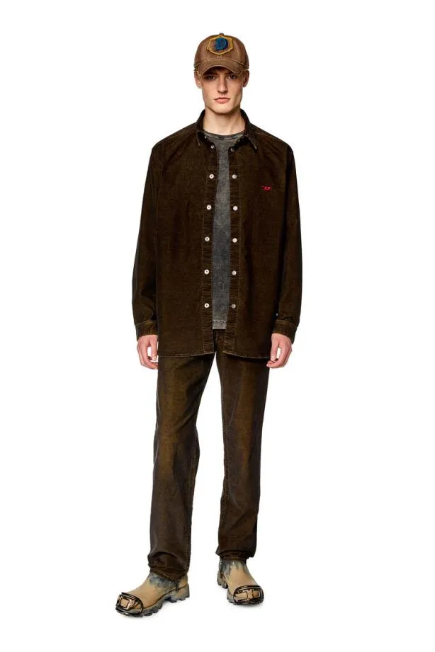 Diesel Dsimplyover Brown Men Shirts