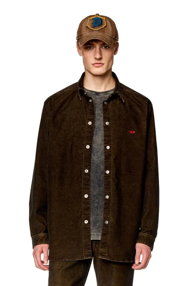 Diesel Dsimplyover Brown Men Shirts