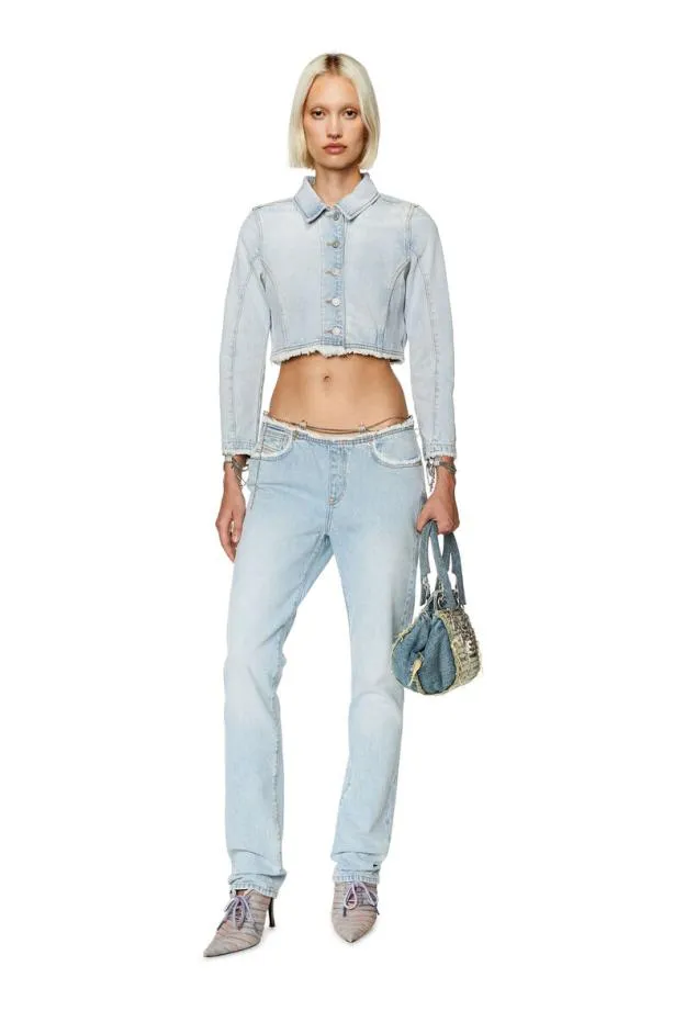 Diesel Deslichainfsd Light Blue Women Jackets