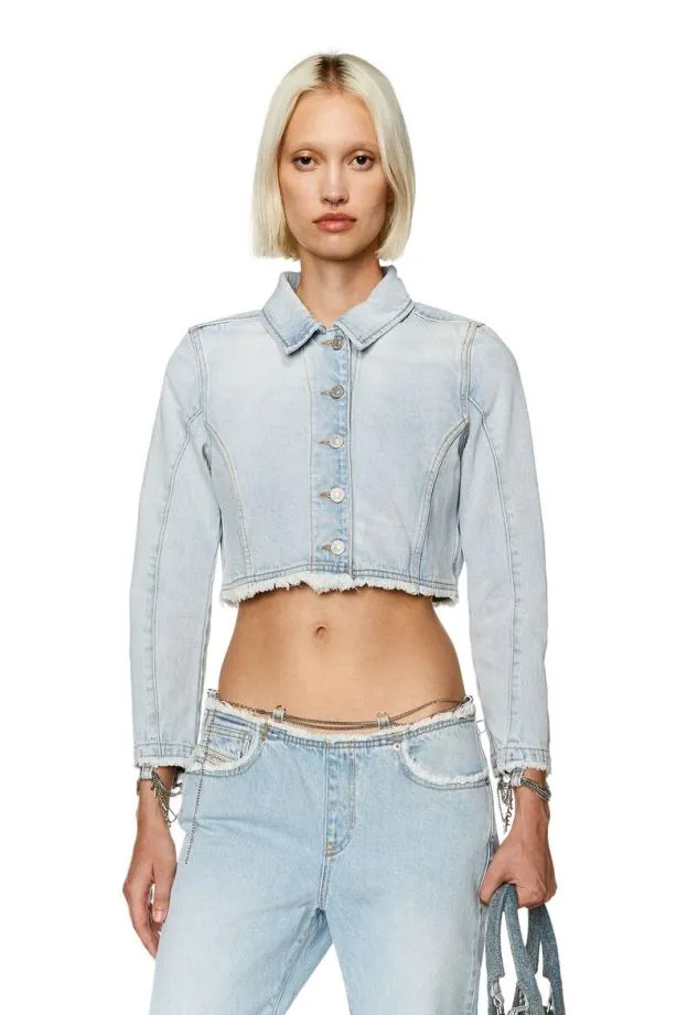 Diesel Deslichainfsd Light Blue Women Jackets
