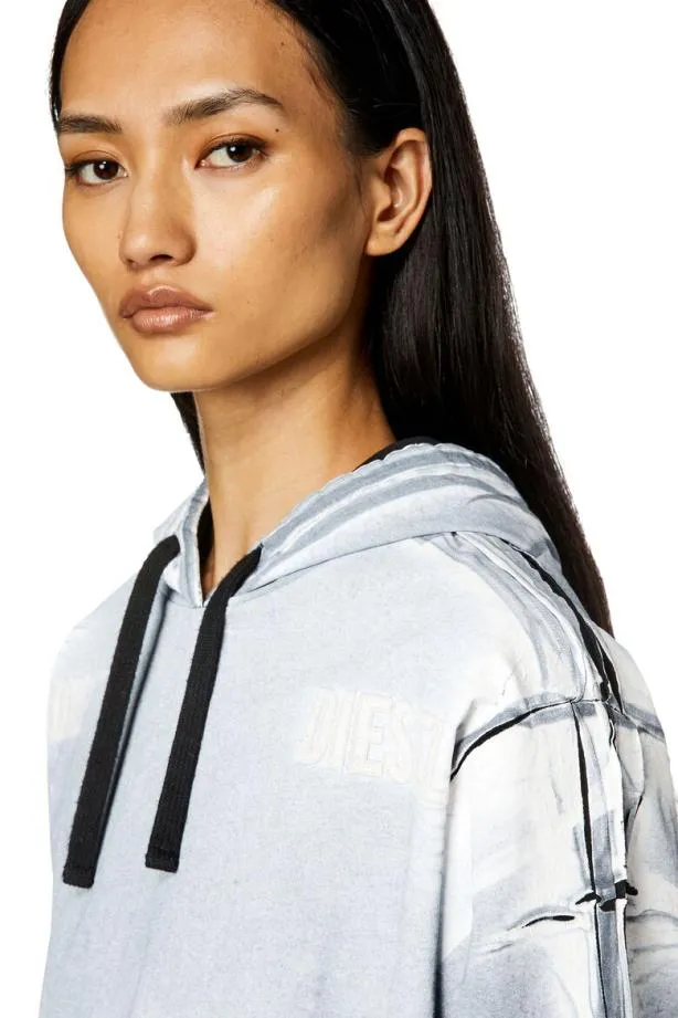 Diesel Fcarlye Light Blue Women Sweatshirts and Hoodies