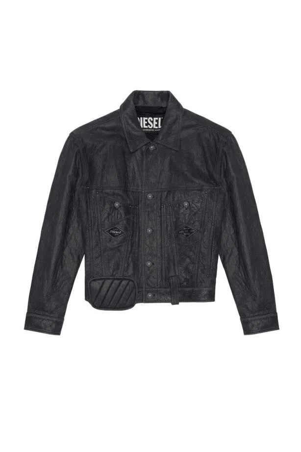 Diesel Lmartin Black Men Jackets