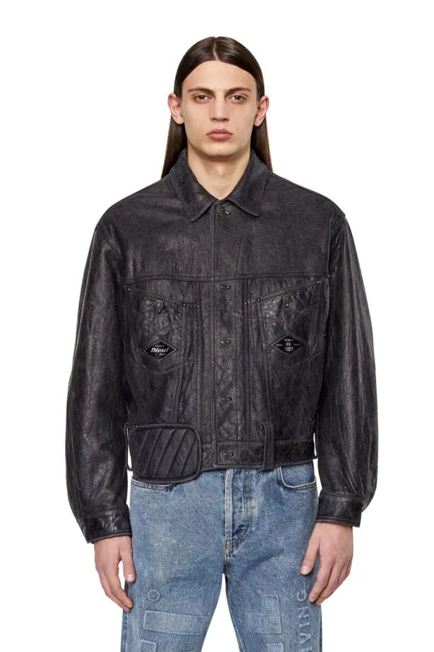 Diesel Lmartin Black Men Jackets