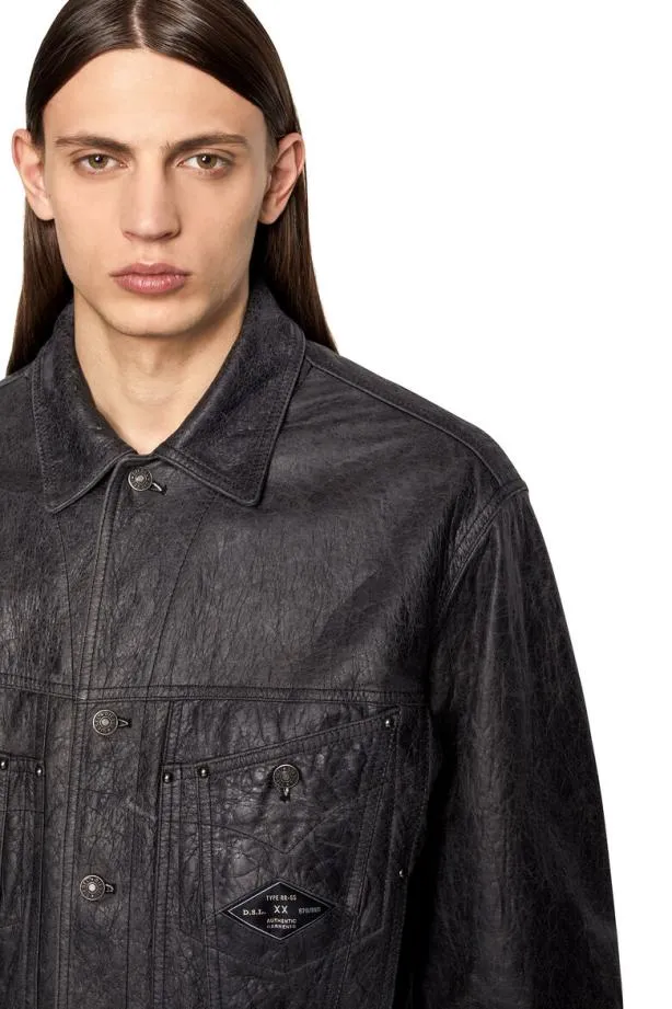 Diesel Lmartin Black Men Jackets