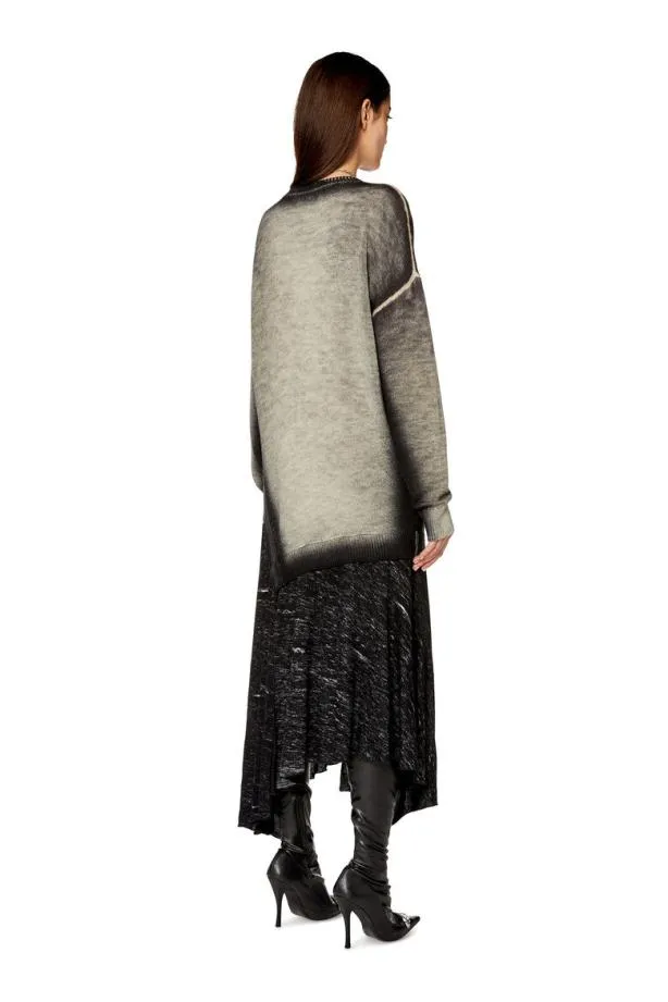 Diesel Mkimolos Greyblack Women Dresses