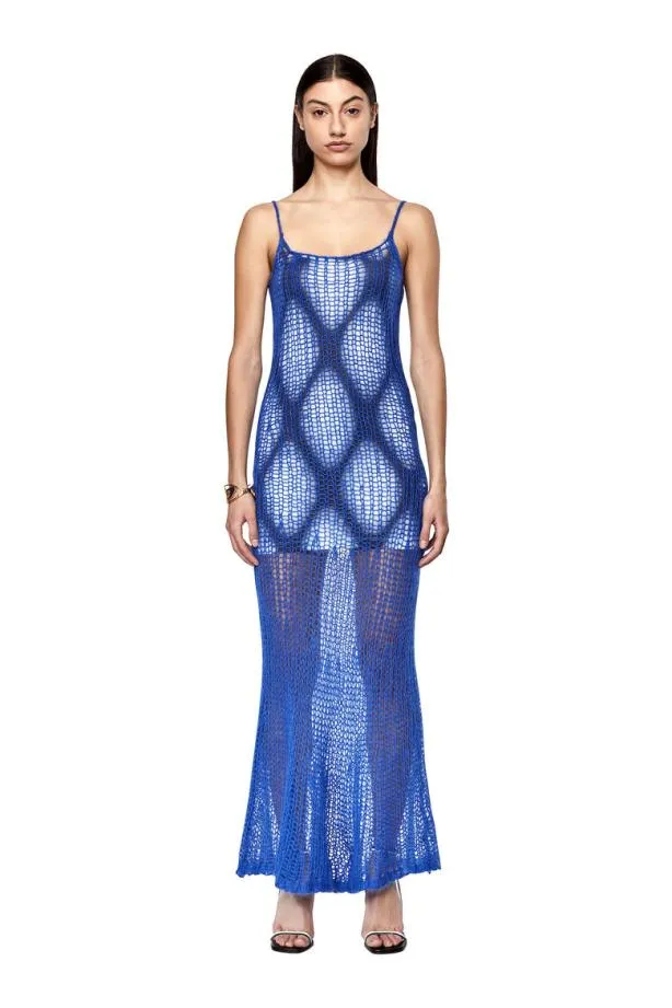 Diesel Moverlong Blue Women Dresses