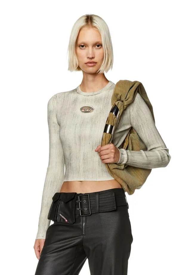 Diesel Mzoeyc Light Grey Women Knitwear