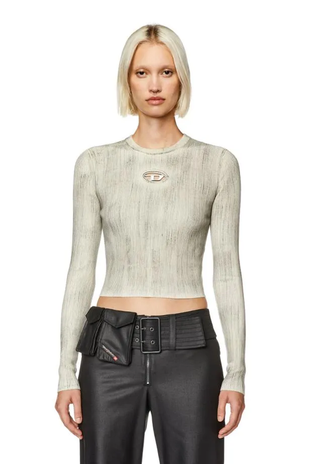 Diesel Mzoeyc Light Grey Women Knitwear