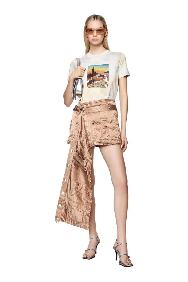 Diesel Owyeth Beige Women Skirts
