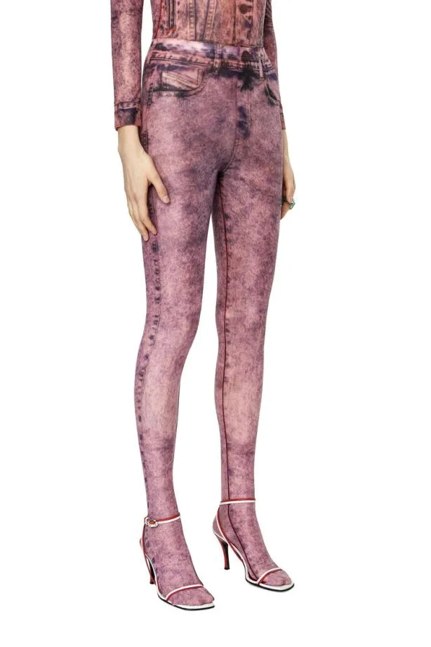 Diesel Pkolld1 Lilac Women Pants and Shorts
