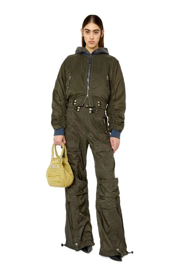 Diesel Plucrezia Military Green Women Pants and Shorts
