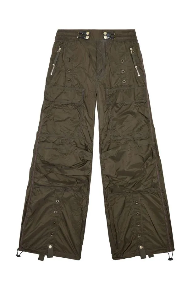 Diesel Plucrezia Military Green Women Pants and Shorts
