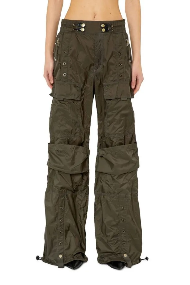 Diesel Plucrezia Military Green Women Pants and Shorts
