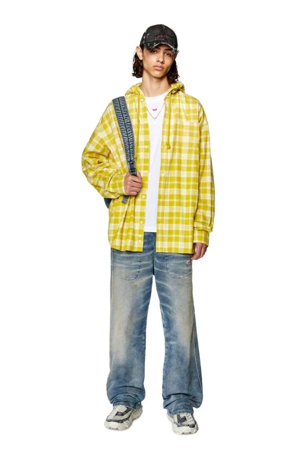 Diesel Sdewnyhood Yellowgreen Men Shirts