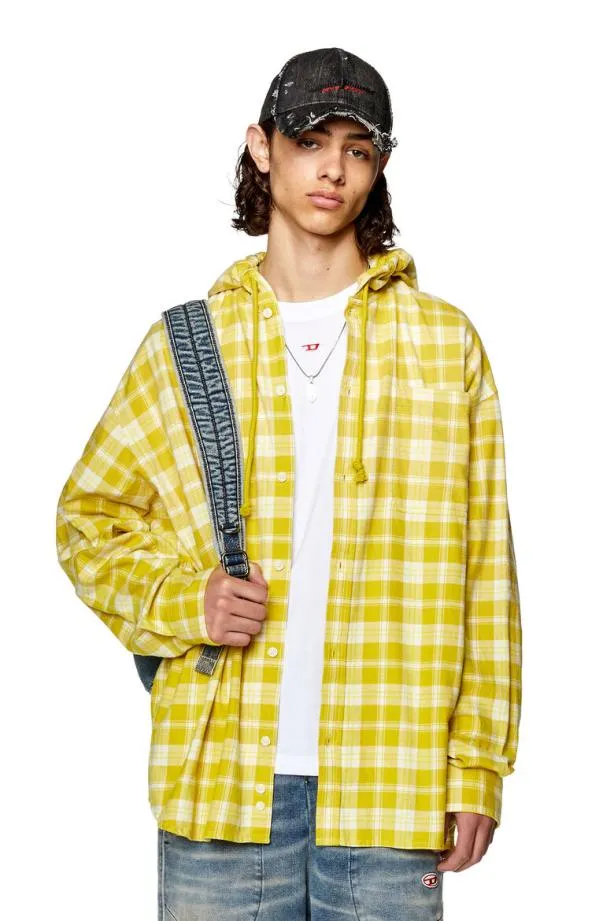 Diesel Sdewnyhood Yellowgreen Men Shirts