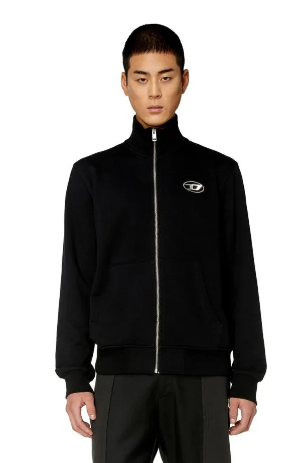 Diesel Sginnizipod Black Men Sweatshirts and Hoodies