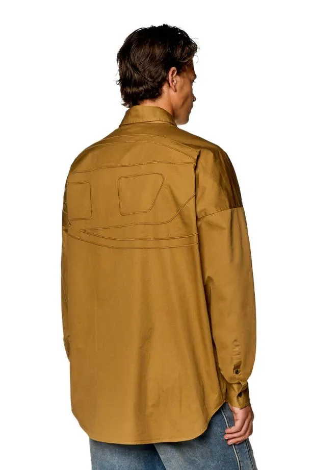 Diesel Slimologo Light Brown Men Shirts