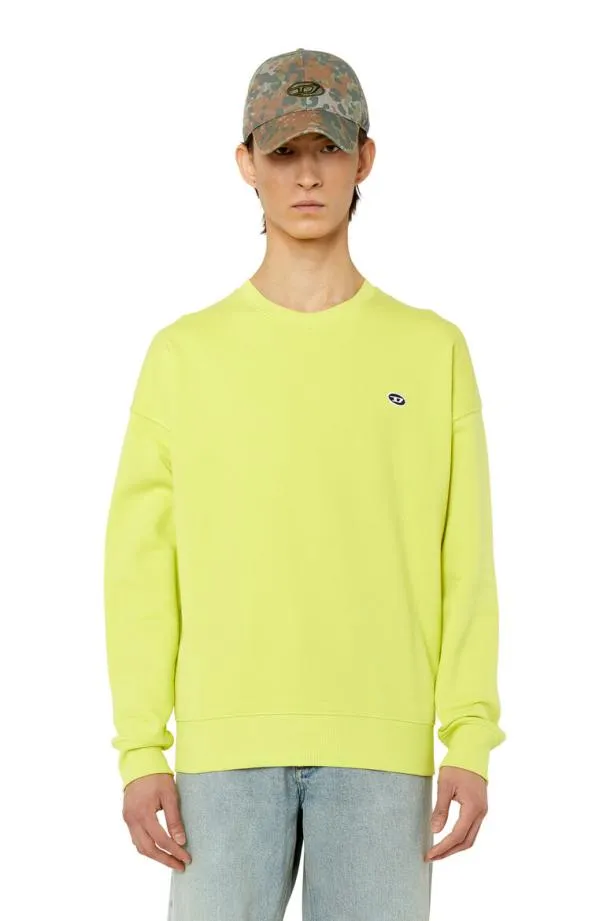 Diesel Srobdovalpj Yellow Fluo Men Sweatshirts and Hoodies