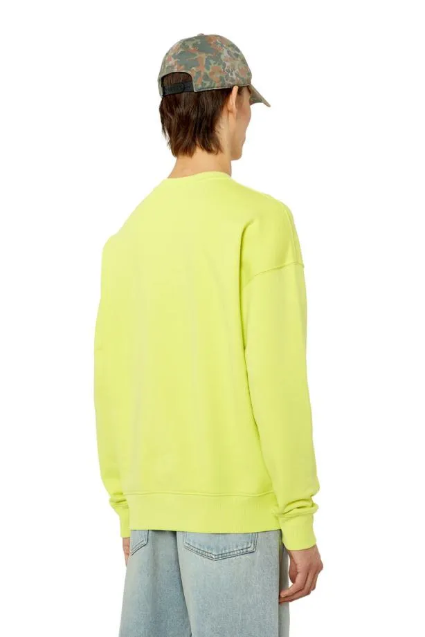 Diesel Srobdovalpj Yellow Fluo Men Sweatshirts and Hoodies