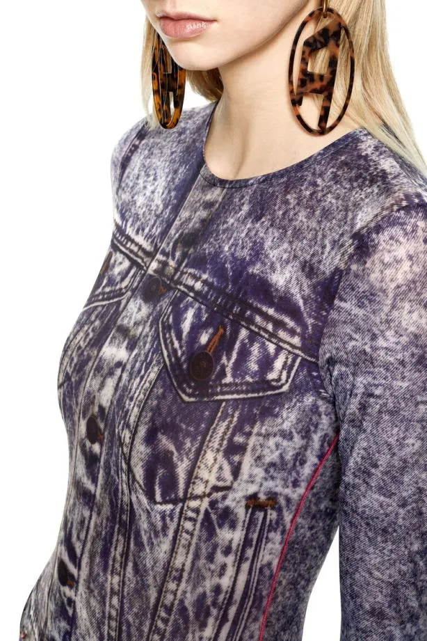 Diesel Tclau Blue Women TShirts and Tops