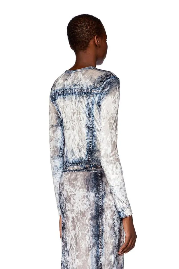 Diesel Tclauvet Medium Blue Women TShirts and Tops