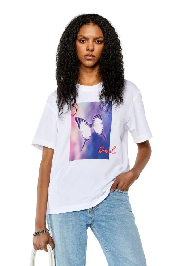 Diesel Tdannyl1 White Women TShirts and Tops
