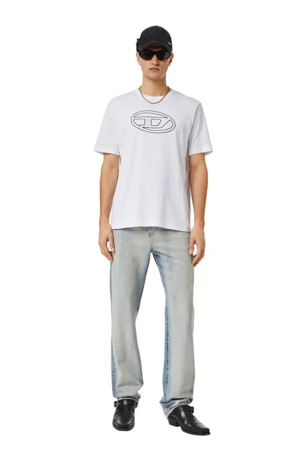 Diesel Tjustbigoval White Men TShirts and Polos