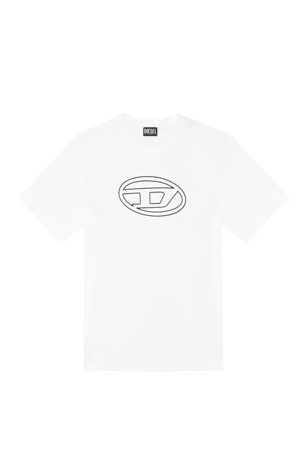 Diesel Tjustbigoval White Men TShirts and Polos