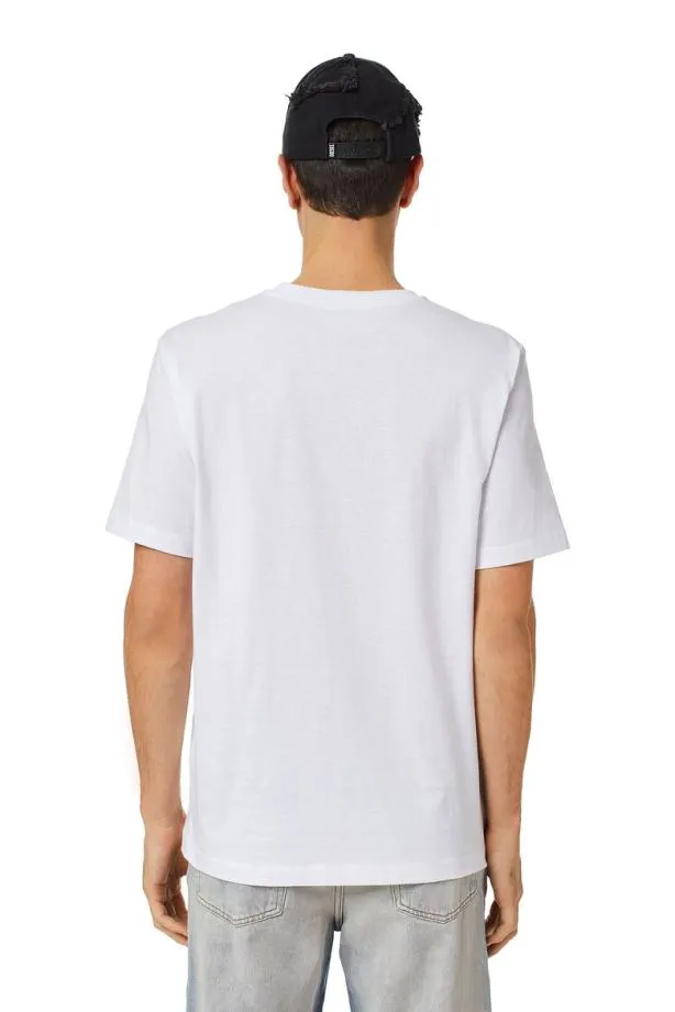 Diesel Tjustbigoval White Men TShirts and Polos